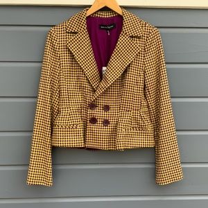 Yellow/green and maroon Blazer